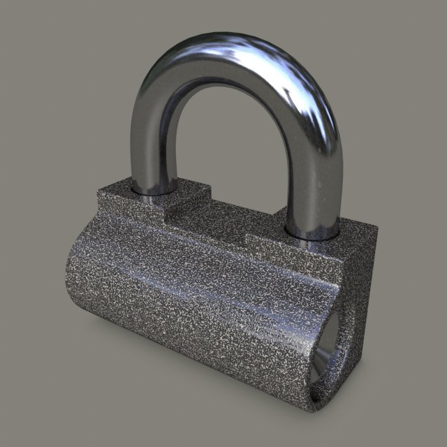 padlock 3D Model .c4d .max .obj .3ds .fbx .stl .blend 