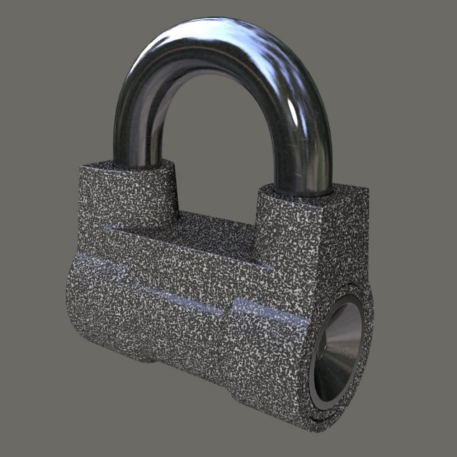 padlock Modelo 3D .c4d .max .obj .3ds .fbx .stl .blend 