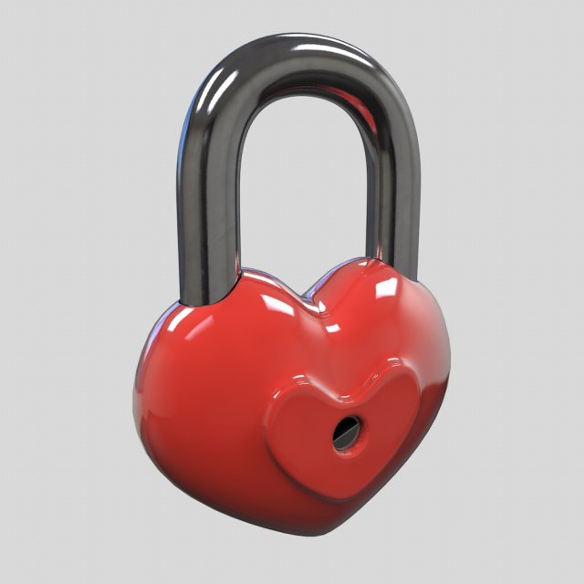 padlock Model 3D .c4d .max .obj .3ds .fbx .stl .blend 