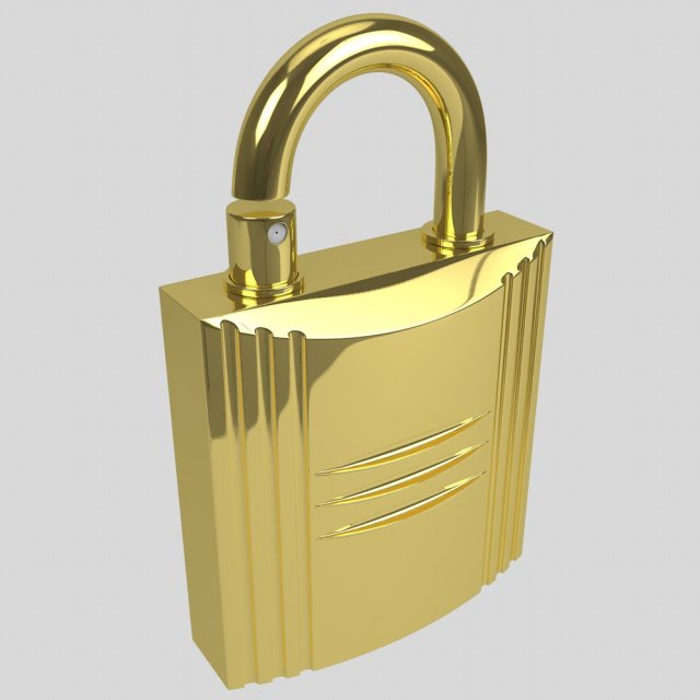 padlock perfume case 3D Model .c4d .max .obj .3ds .fbx .stl .blend 
