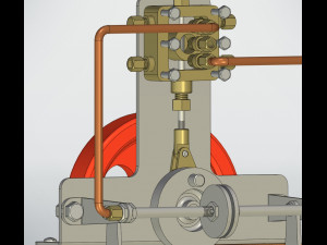 experimental steam engine with horizontal moving cylinder 3D मॉडल