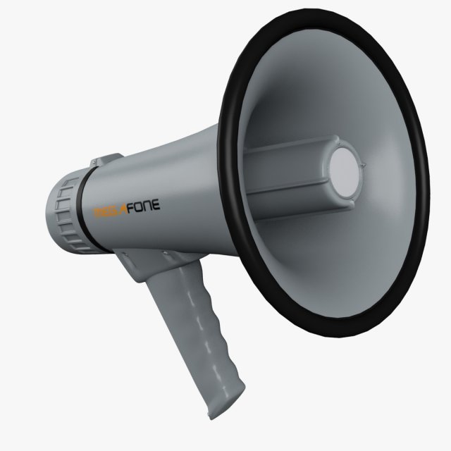 megaphone 3D मॉडल .c4d .max .obj .3ds .fbx .stl .blend 