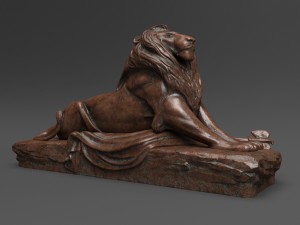 lion statue 3D 모델