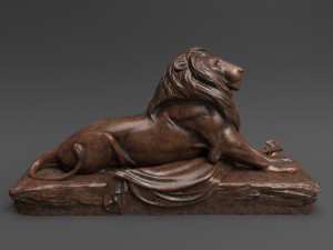 lion statue 3D 모델
