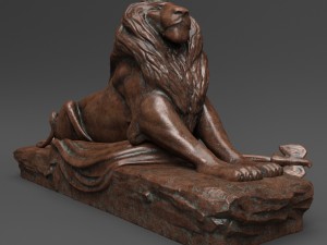 lion statue 3D 모델