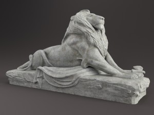 lion statue 3D 모델