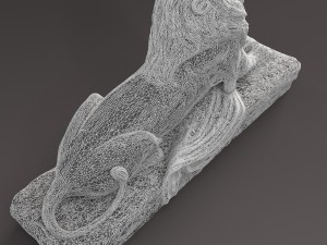 lion statue 3D 모델