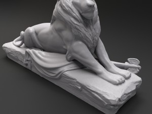 lion sculpture 3d printable model 3D Print Model