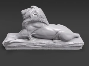lion sculpture 3d printable model 3D Print Model
