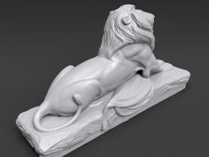 lion sculpture 3d printable model Modelo de Impressão 3D