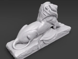 lion sculpture 3d printable model 3D Print Model