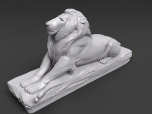 lion sculpture 3d printable model 3D Print Model