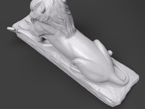 lion sculpture 3d printable model Modelo de Impressão 3D