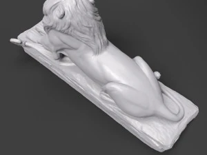 lion sculpture 3d printable model 3D Print Model