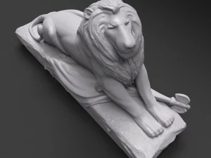 lion sculpture 3d printable model 3D Print Model