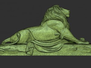 lion sculpture 3d printable model Modelo de Impressão 3D
