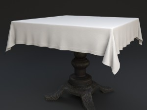 vintage table 3D मॉडल