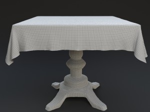 vintage table 3D मॉडल