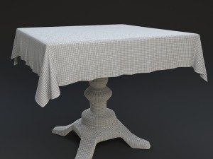 vintage table 3D मॉडल
