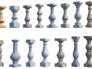 balusters 15 pack 3D Model