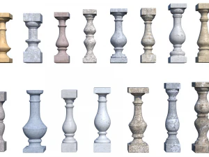 balusters 15 pack 3D Model