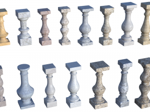 balusters 15 pack 3D Model