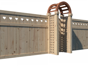 wood fence 3D मॉडल