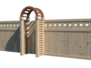 wood fence 3D Model