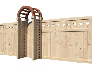 wood fence 3D Model