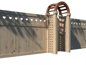 wood fence 3D Model