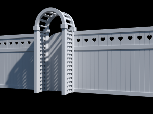 wood fence 3Dモデル