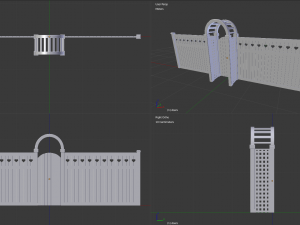 wood fence 3Dモデル