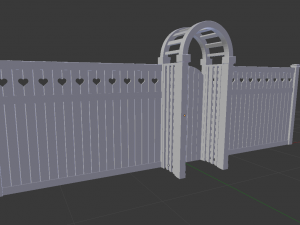 wood fence 3Dモデル