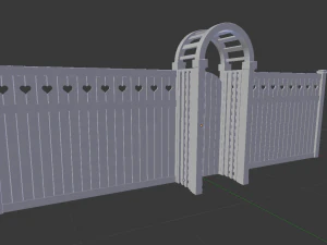 wood fence 3D Model