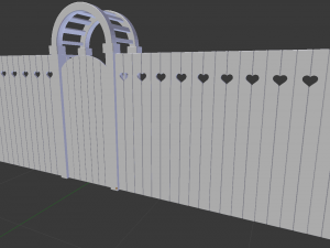 wood fence 3Dモデル