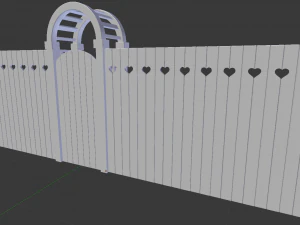 wood fence 3D Model