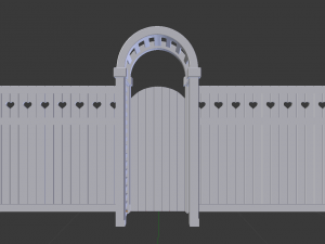 wood fence 3Dモデル