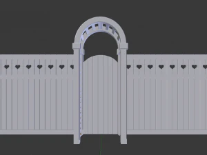 wood fence 3D Model