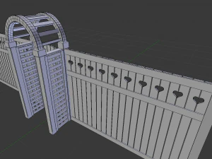 wood fence 3D Model