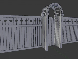 wood fence 3D Model