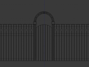 wood fence 3Dモデル