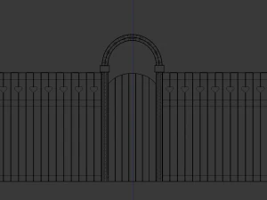 wood fence 3D Model