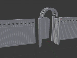 wood fence 3D Model
