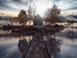 hut aan het meer 3D Model