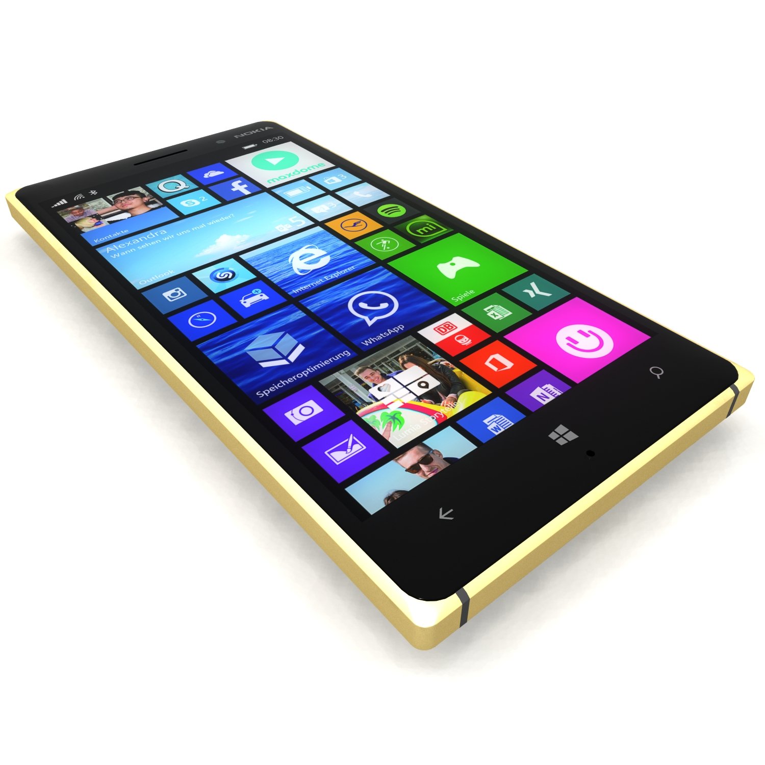 nokia lumia 830 gold edition 3D Модель in Телефоны 3DExport