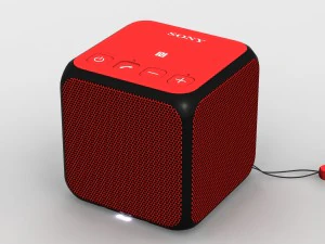 Altoparlante portatile bluetooth Sony SRS-X11 rosso Modello 3D