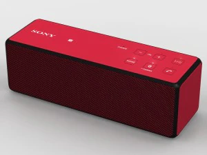 Sony SRS-X33 roter tragbarer Bluetooth-Lautsprecher 3D Modell