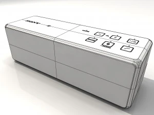 sony srs-x33 red bluetooth portable speaker 3D Model