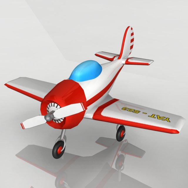 toy plane yat-523 Modello 3D .c4d .max .obj .3ds .fbx .stl .blend 