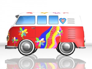 toy car hippie-bus 3D Model